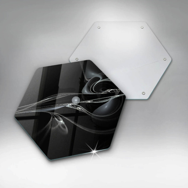 Skärbräda glas sexhörning Modern abstraktion