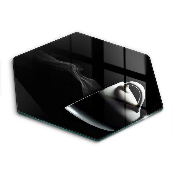 Skärbräda glas sexhörning En kopp te