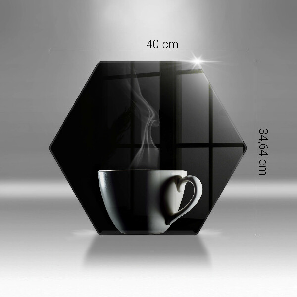 Skärbräda glas sexhörning En kopp te