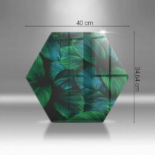 Skärbräda glas sexhörning Djungellöv