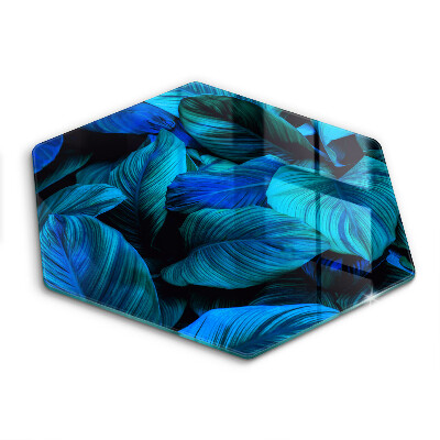 Skärbräda glas sexhörning Djungel vegetation löv