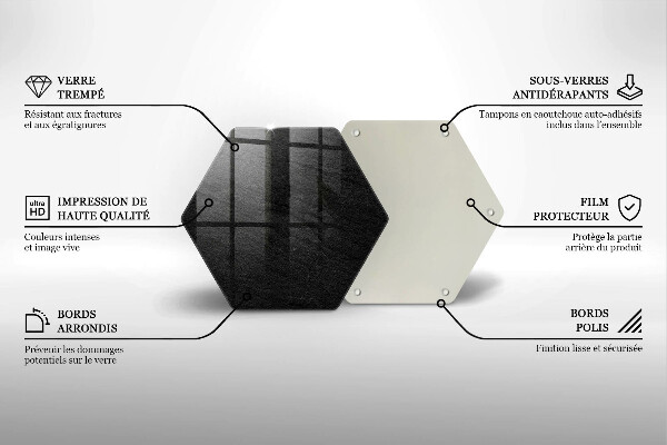 Skärbräda glas sexhörning rock textur