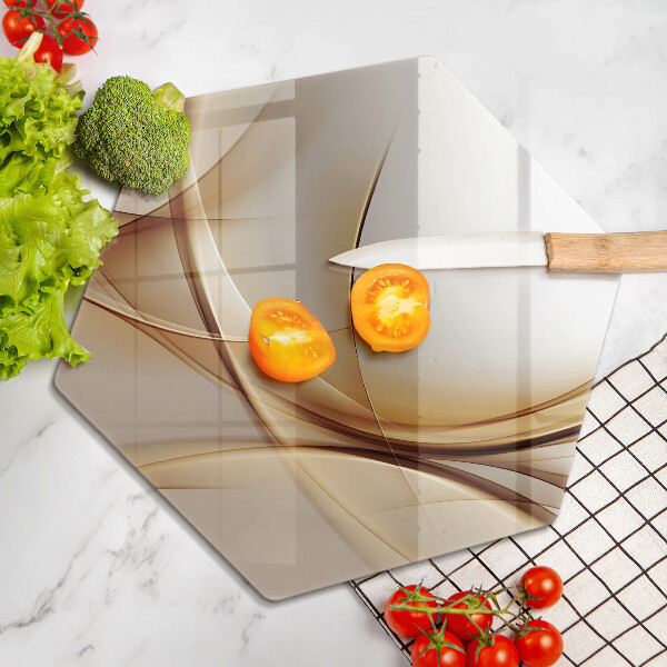 Skärbräda glas sexhörning Abstrakta former