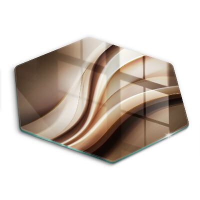 Skärbräda glas sexhörning Abstraktion mjuka linjer