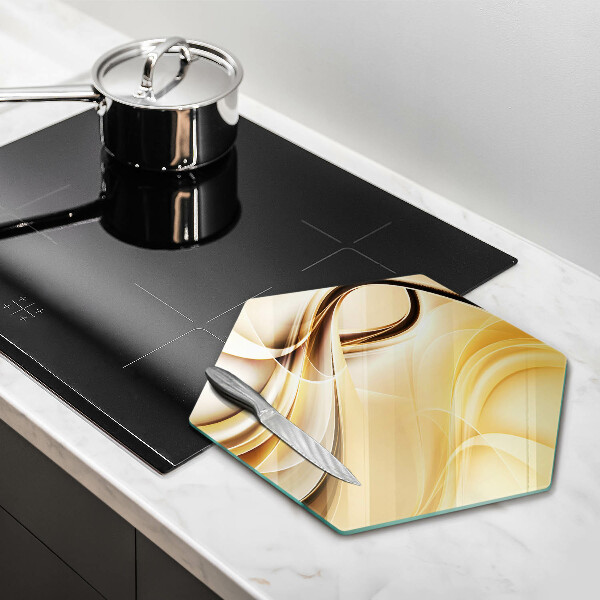 Skärbräda glas sexhörning Rök abstraktion