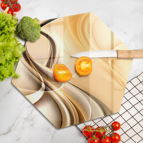 Skärbräda glas sexhörning Rök abstraktion