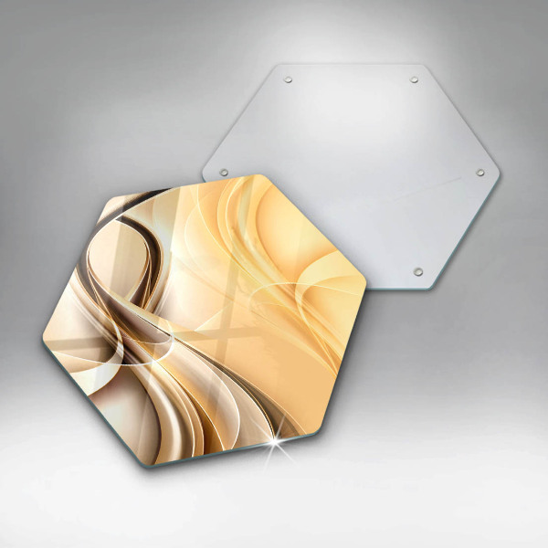 Skärbräda glas sexhörning Rök abstraktion