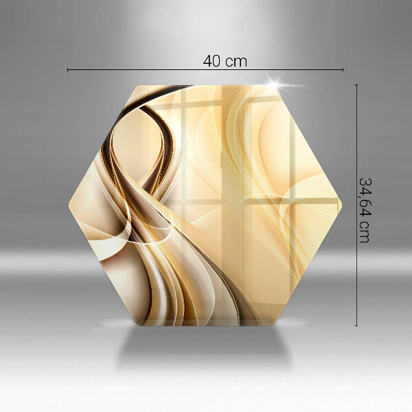 Skärbräda glas sexhörning Rök abstraktion