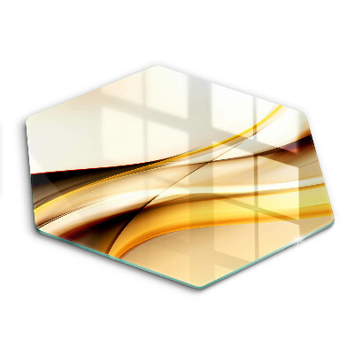 Skärbräda glas sexhörning Abstrakta röklinjer