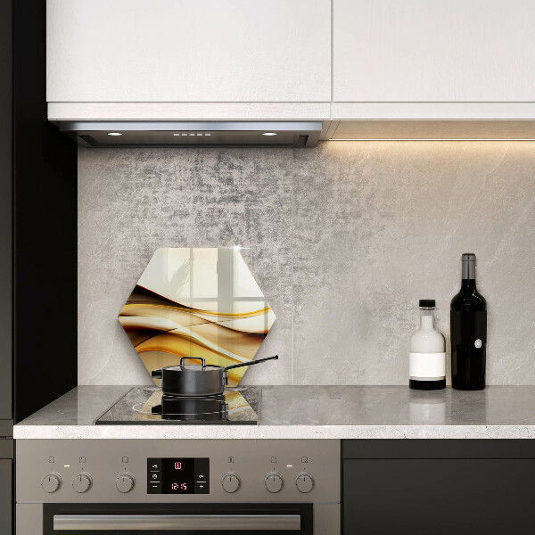 Skärbräda glas sexhörning Abstrakta röklinjer