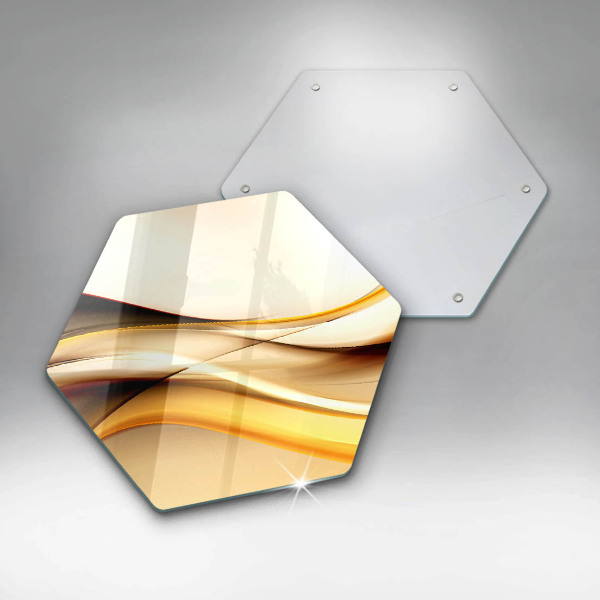 Skärbräda glas sexhörning Abstrakta röklinjer
