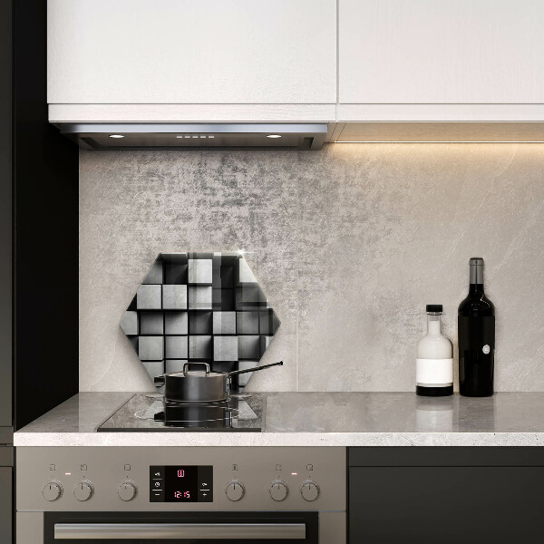 Skärbräda glas sexhörning Abstrakta 3D rutor