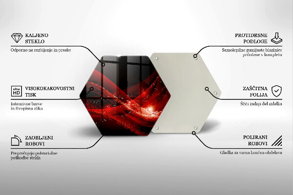 Skärbräda glas sexhörning Modern abstraktion