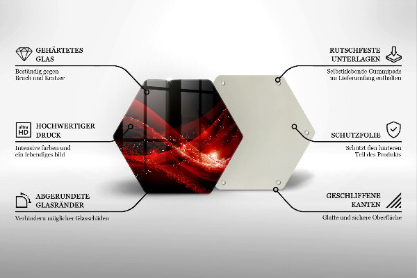 Skärbräda glas sexhörning Modern abstraktion