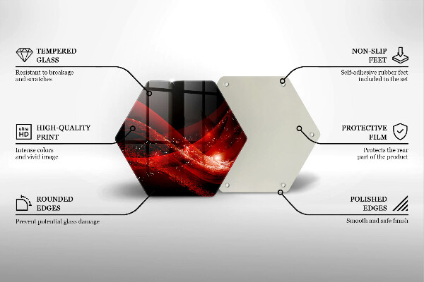 Skärbräda glas sexhörning Modern abstraktion