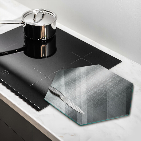 Skärbräda glas sexhörning Metallstruktur