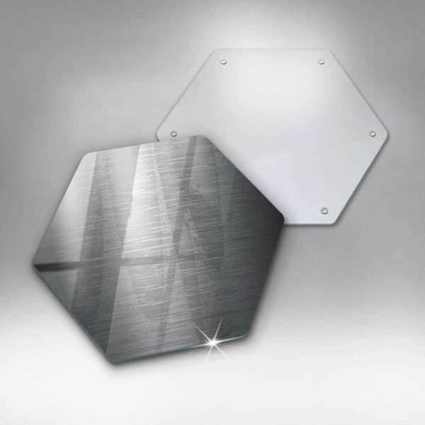 Skärbräda glas sexhörning Metallstruktur