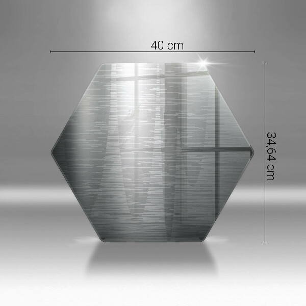 Skärbräda glas sexhörning Metallstruktur