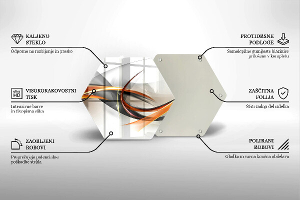 Skärbräda glas sexhörning Moderna former