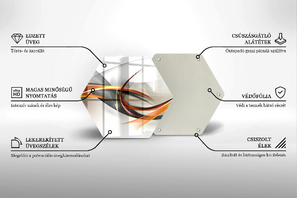 Skärbräda glas sexhörning Moderna former