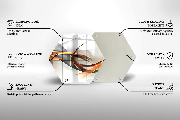 Skärbräda glas sexhörning Moderna former