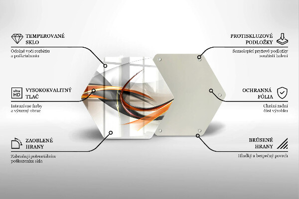 Skärbräda glas sexhörning Moderna former