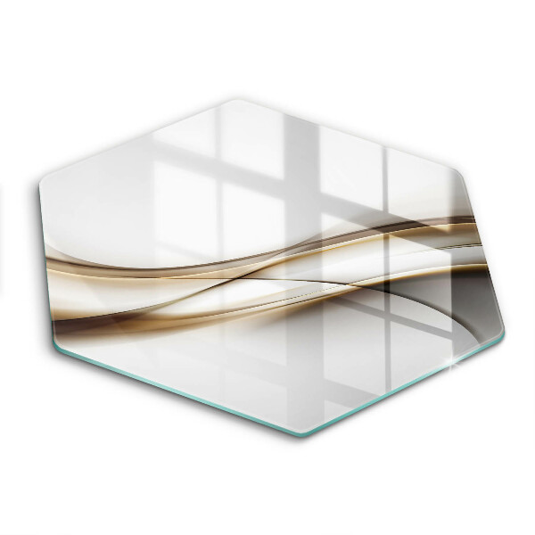 Skärbräda glas sexhörning Mjuka linjer abstraktion