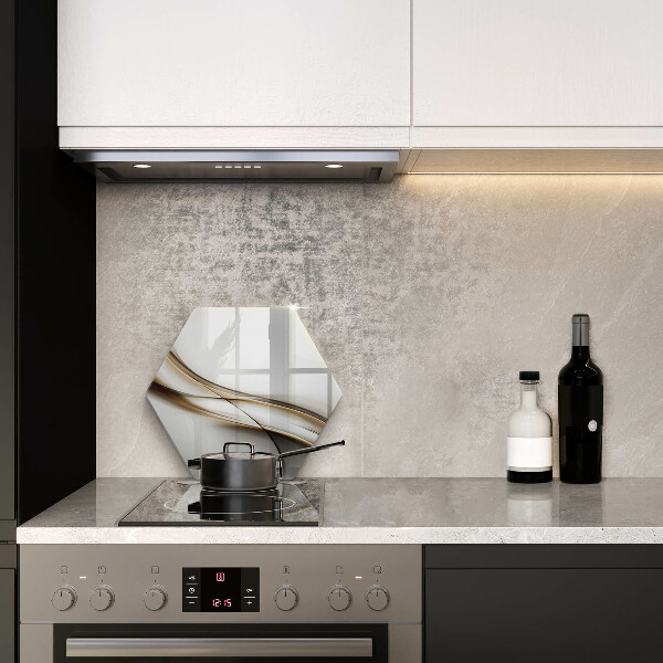 Skärbräda glas sexhörning Mjuka linjer abstraktion