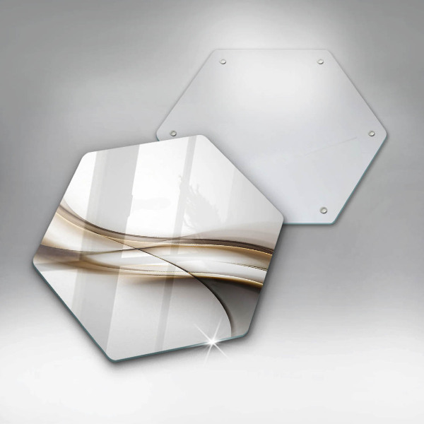 Skärbräda glas sexhörning Mjuka linjer abstraktion