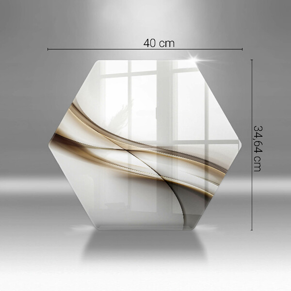 Skärbräda glas sexhörning Mjuka linjer abstraktion