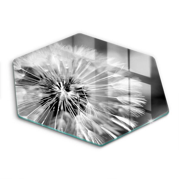 Skärbräda glas sexhörning En delikat maskros