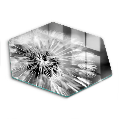 Skärbräda glas sexhörning En delikat maskros