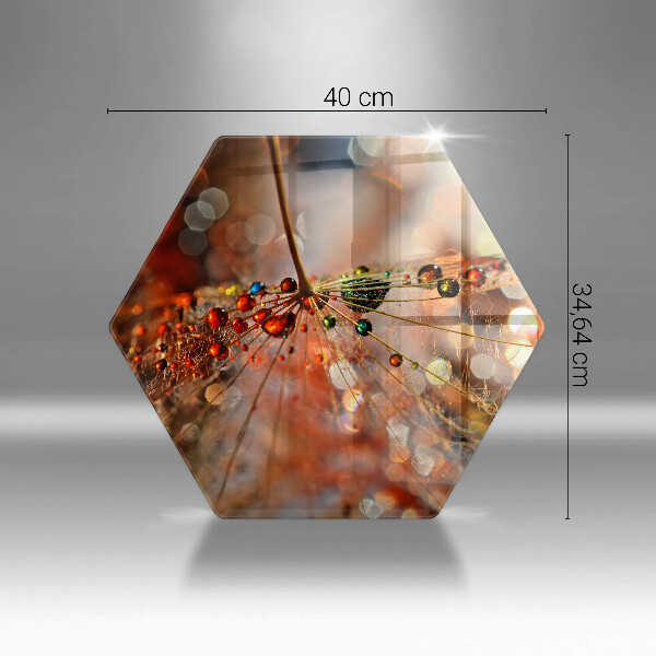Skärbräda glas sexhörning Blöt maskros