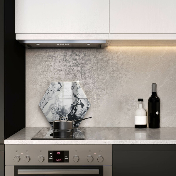 Skärbräda glas sexhörning Bläckabstraktion