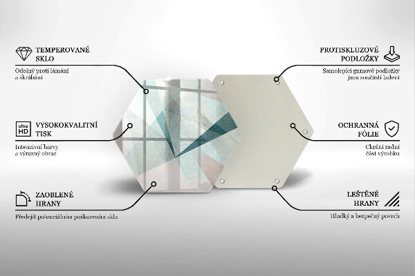 Skärbräda glas sexhörning Skarp abstraktion