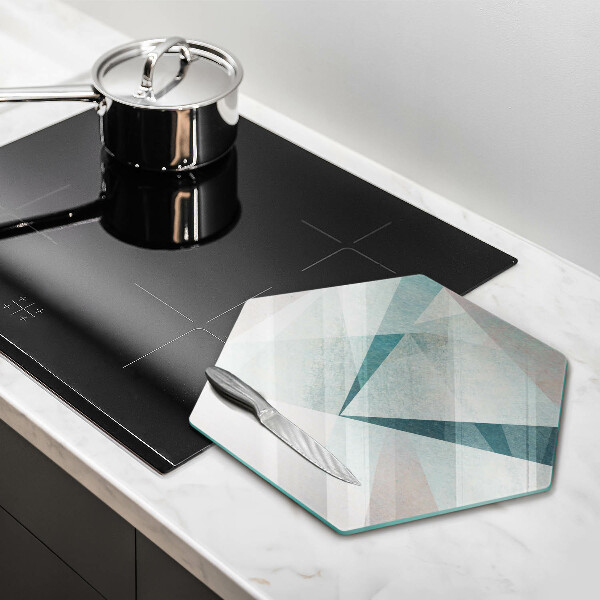 Skärbräda glas sexhörning Skarp abstraktion