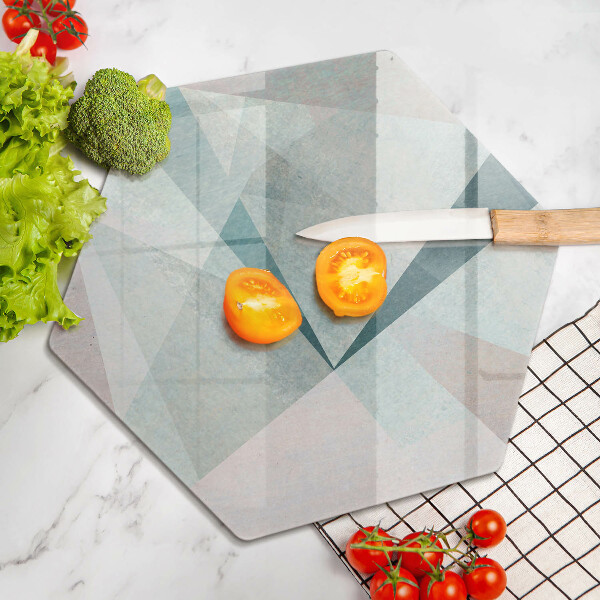 Skärbräda glas sexhörning Skarp abstraktion