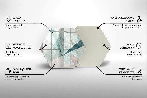 Skärbräda glas sexhörning Skarp abstraktion