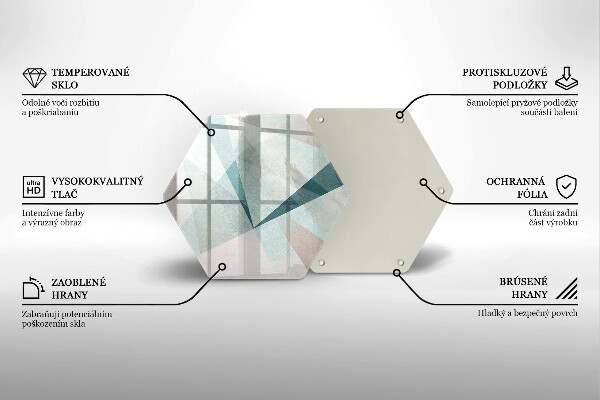 Skärbräda glas sexhörning Skarp abstraktion