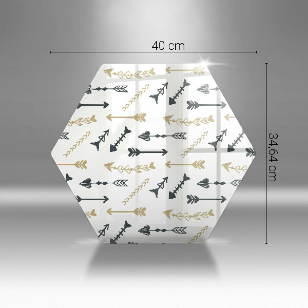 Skärbräda glas sexhörning Boho pilar mönster