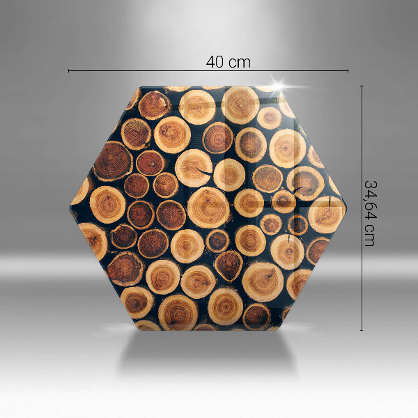 Skärbräda glas sexhörning Trästubbar