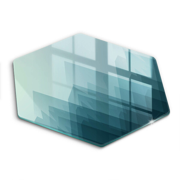 Skärbräda glas sexhörning Abstrakta berg