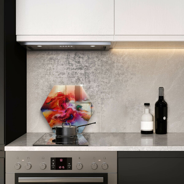 Skärbräda glas sexhörning Rökig abstraktion