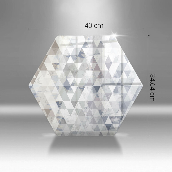Skärbräda glas sexhörning Trianglar mönster