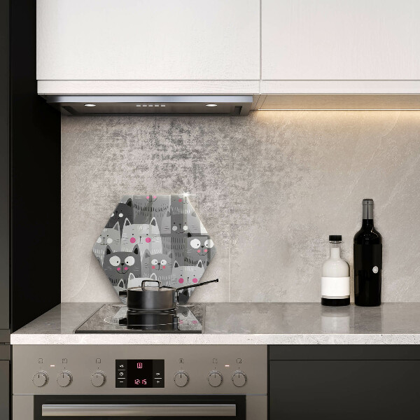 Skärbräda glas sexhörning Katter illustration