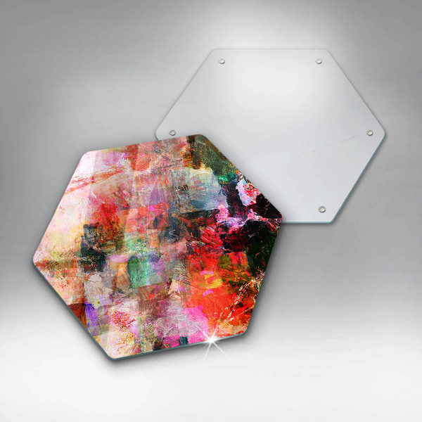 Skärbräda glas sexhörning Måla abstraktion