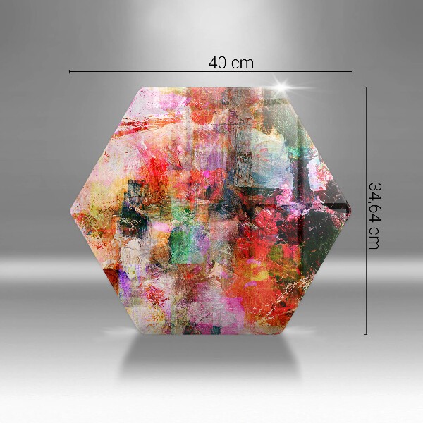 Skärbräda glas sexhörning Måla abstraktion