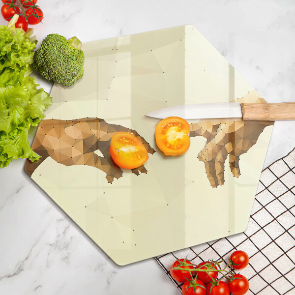 Skärbräda glas sexhörning Skapandet av Adams händer