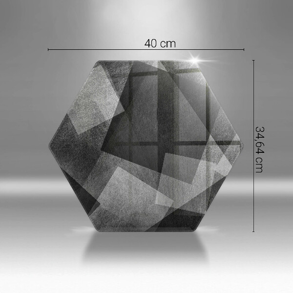 Skärbräda glas sexhörning Geometrisk abstraktion