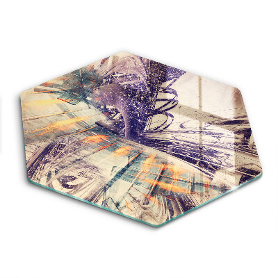 Skärbräda glas sexhörning Modern komposition